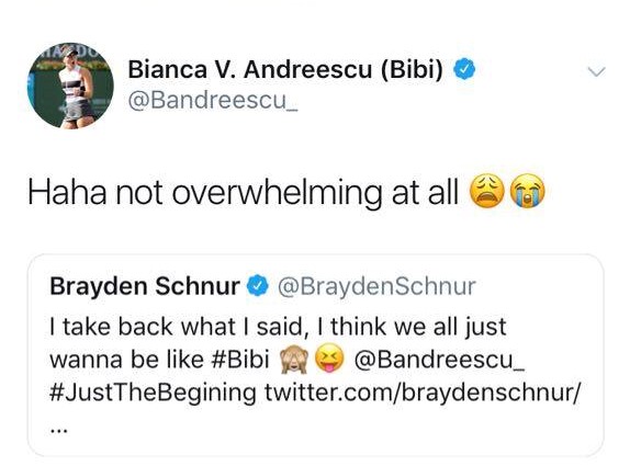 bianca-andreescu-mesaj-Brayden-Schur-tennis